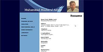 Resume for Muhammad Anwar