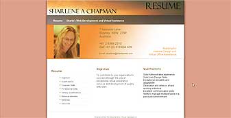 Resume for Sharlene Chapman